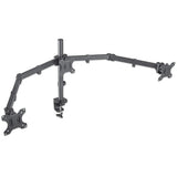 Manhattan Soporte triple de sobremesa para 3 monitores, pantallas 10"–27", montaje traseros con abrazadera, Co