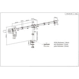Manhattan Soporte triple de sobremesa para 3 monitores, pantallas 10"–27", montaje traseros con abrazadera, Co