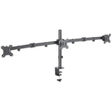 Manhattan Soporte triple de sobremesa para 3 monitores, pantallas 10"–27", montaje traseros con abrazadera, Co