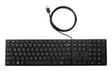 HP Teclado de escritorio 320K con cable, Tamaño completo (100%), Alámbrico, USB