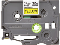 CINTA BROTHER TZE631 LAMINADA AMARILLO/NEGRO 0.5 PULGADAS