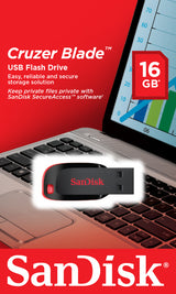 MEMORIA FLASH SANDISK CRUZER BLADE 16GB NEGRO 2.0 (SDCZ50-016G-B35)