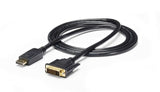 StarTech.com Cable 1,8m Adaptador de Vídeo DisplayPort a DVI - Conversor DP - Hasta 1920x1200 - Pasivo Cable Derecho Derecho Oro 1,8 m