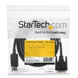 StarTech.com Cable 1,8m Adaptador de Vídeo DisplayPort a DVI - Conversor DP - Hasta 1920x1200 - Pasivo Cable Derecho Derecho Oro 1,8 m