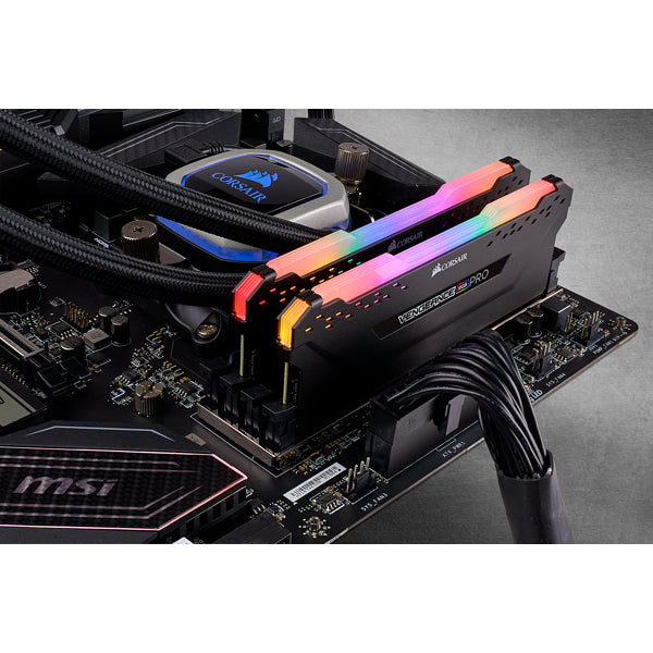 Corsair Vengeance RGB CMW16GX4M2C3600C18 módulo de memoria 16 GB 2 x 8 GB DDR4 288-pin DIMM, 3600 MHz, Negro