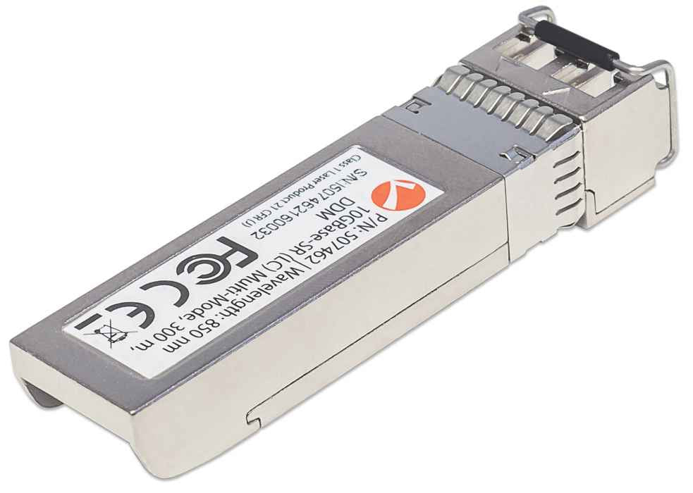 Intellinet Module émetteur-récepteur de réseau SFP+ fibre 10 Gigabit, 10GBase-SR (LC) multimode, 300 m, 850 nm, conforme MSA, équivalent Cisco SFP-10G-SR, garantie de 3 ans módulos de red del transceptor SR 11100 Mbit/s SFP+ Si