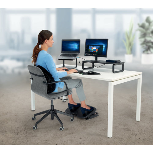 Kensington Apoya pies SmartFit Solemate Plus (negro) Soportes para el apoyo de pies Negro Si 45 cm