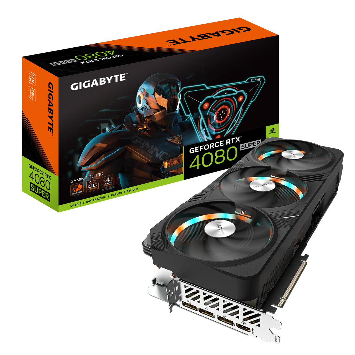 GIGABYTE GeForce RTX 4080 SUPER GAMING OC 16G tarjetas gráficas Si NVIDIA GeForce RTX 4080 SUPER 2595 MHz