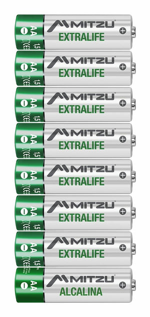 MITZU AP-8XAA pila de uso doméstico Batería de un solo uso AA Alcalino, 8 pieza(s)