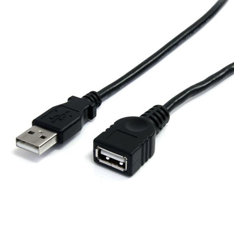 StarTech.com Cable de 3m de Extensión USB 2.0 - Macho a Hembra USB A - Extensor - Negro, 0.48 Gbit/s