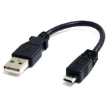 StarTech.com Cable Adaptador de 15cm USB A Macho a Micro USB B Macho para Teléfono Móvil Carga y Datos - Negro Cables US