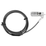 Targus DEFCON Cable Negro, Acero inoxidable Portátil Cerradura con combinación Acero galvanizado