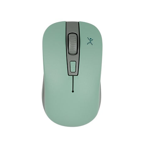 Perfect Choice PC-044819 ratón Oficina Ambidiestro RF inalámbrico Óptico 1600 DPI, Gris, Turquesa