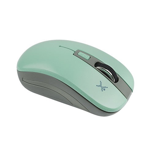 Perfect Choice PC-044819 ratón Oficina Ambidiestro RF inalámbrico Óptico 1600 DPI, Gris, Turquesa