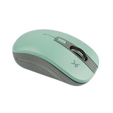 Perfect Choice PC-044819 ratón Oficina Ambidiestro RF inalámbrico Óptico 1600 DPI, Gris, Turquesa