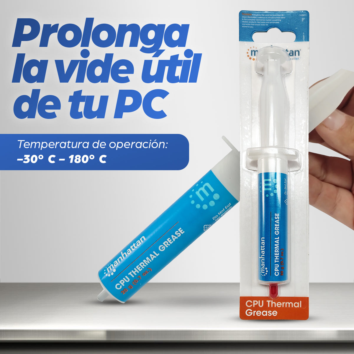 Manhattan CPU Thermal Grease disipador de calor Pasta térmica 0,965 W/m·K Gris CPU