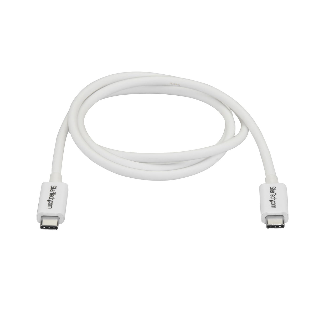 StarTech.com Cable Thunderbolt 3 Pasivo de 1m - 20Gbps - PD 100W - Vídeo 4K - Cable Thunderbolt - Certificado Thunderbolt - Compatible con USB4 / Modo Alt DP - Thunderbolt 4 - USB 3.2 - USB-C - Blanco Cable Masculino Masculino 1 m 20 Gbit/s