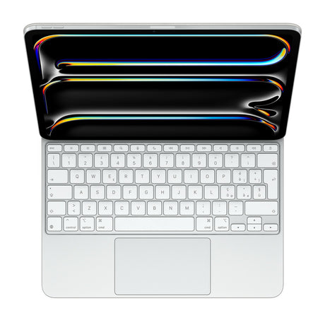 Apple Magic Keyboard QWERTY Italiano Blanco, Trackpad, Interruptor de llave de tijera