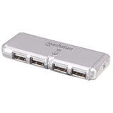Manhattan Hub de Bolsillo USB de Alta Velocidad 2.0 hubs de interfaz USB 2.0 USB 2.0 4 4
