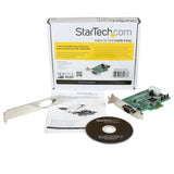 StarTech.com Tarjeta PCI Express Adaptadora Serie RS232 DB9 de 1 Puerto UART16550 - Tarjeta PCIe Controladora de Host Se