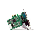 StarTech.com Tarjeta PCI Express Adaptadora Serie RS232 DB9 de 2 Puertos UART16550 - Tarjeta PCIe Controladora de Host Serial RS232 - Reemplazada por PEX2S953 tarjetas y adaptadores de interfaz PCIe De serie PCIe 1.0 2