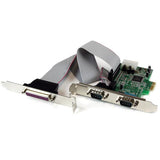 StarTech.com Tarjeta Adaptadora PCI Express de 2 Puertos Serie y 1 Paralelo RS232 UART 16550 Serial Tarjetas y adaptador