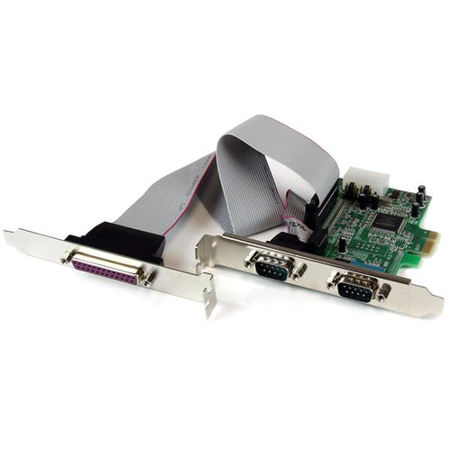 StarTech.com Tarjeta Adaptadora PCI Express de 2 Puertos Serie y 1 Paralelo RS232 UART 16550 Serial Tarjetas y adaptador