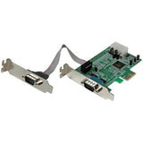 StarTech.com Tarjeta Adaptadora PCI Express de 2 Puertos Serie de Perfil Bajo RS232 UART 16550 Serial Tarjetas y adaptad