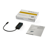 StarTech.com Hub Ladrón USB C de 4 Puertos - Concentrador USB Tipo C a 4 Puertos USB A con Interruptores Individuales de