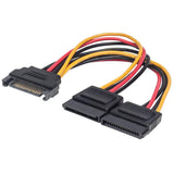 Manhattan Cable Y de alimentación SATA Cable 0,15 m SATA III SATA de 15 pines 2 x SATA de 15 pines