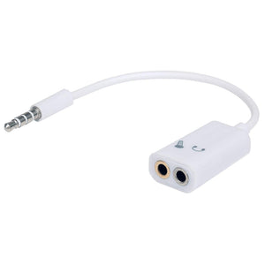 Manhattan Adaptador Audio Estéreo 3.5 mm 2 a1 para Micrófono Y Audífonos Cable 0,2 m 3,5mm Macho 2 x 3.5mm