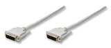Manhattan 328821 cable DVI 1,8 m DVI-D Beige