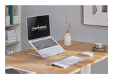 Manhattan 462600 Laptop Soporte para ordenador portátil Aluminio Aluminio, Silicona, Acero 39,6 cm (15.6")