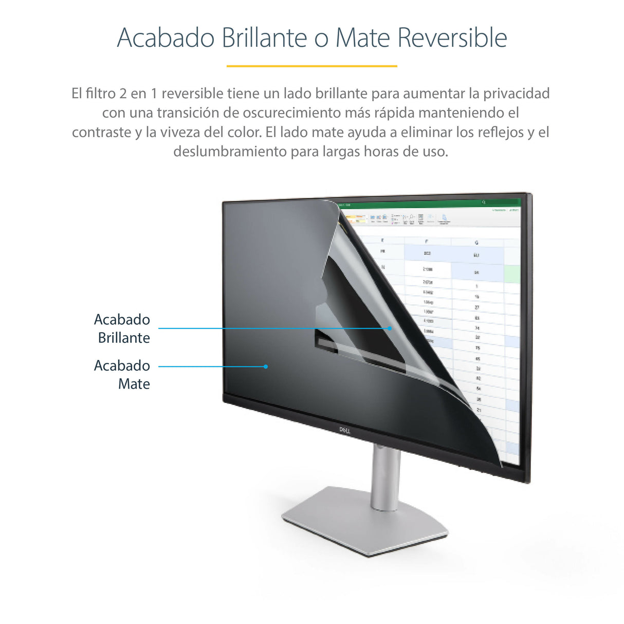 StarTech.com Filtro de Privacidad de 23,6 Pulgadas 16:9 para Monitor - Pantalla de Privacidad Protector Anti Brillo - An