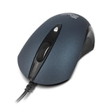 Klip Xtreme ClickQuiet ratón Oficina Ambidiestro USB tipo A Óptico 1600 DPI, Negro, Azul