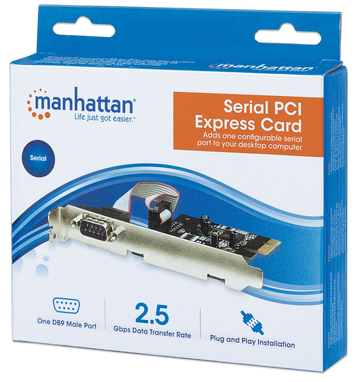 Manhattan 158152 tarjetas y adaptadores de interfaz PCIe De serie 1 Si
