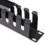 StarTech.com Panel Canaleta 1U de Gestión de Cables para Rack de Conductos Horizontales con Tapa - Conducto de Cables pa