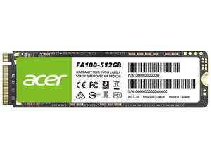 SSD Acer FA100 de 512GB, M.2 NVMe PCIe 3.0, 3500MB/s Lectura, 3000MB/s Escritura