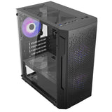 Gabinete Gamer Balam Rush Mini Torre Artic GI725 ATX Panel Izq Cristal Frente Colmena USB 3.0/3xFan RGB Negro