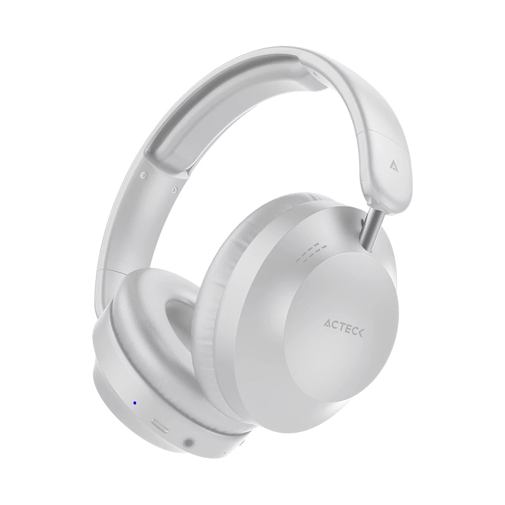 Acteck Triton Pro HP636 Auriculares Inalámbrico y alámbrico Diadema Llamadas/Música USB Tipo C Bluetooth Blanco