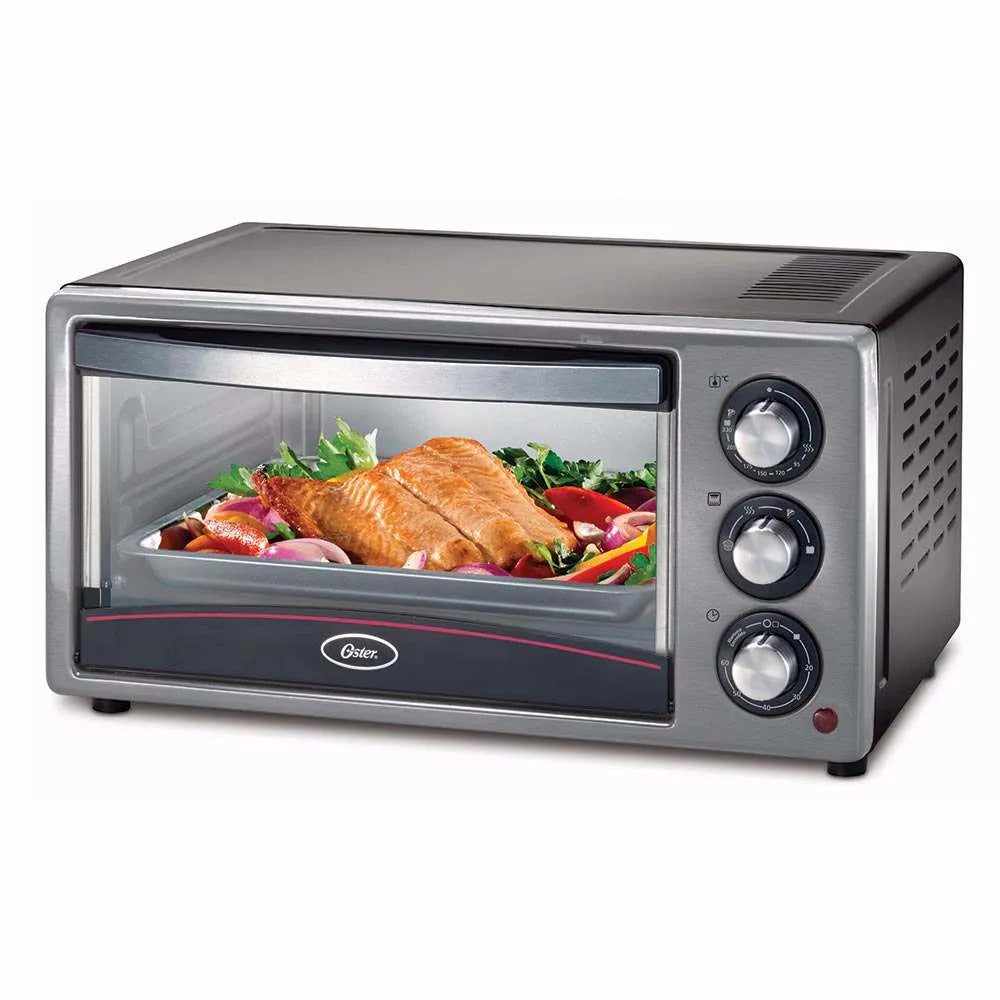 Oster TSSTTV15LTB 15 L 1000 W Acero inoxidable, Independiente, Giratorio, 4 rebanada(s)