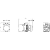 Siemens 3SU1102-6AA30-1AA0 indicador de luz para alarma Amarillo
