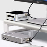 StarTech.com Juego de Candado para Ordenador de Sobremesa o Portátil y Periféricos - Cable de 3m de Acero - Candado Anti
