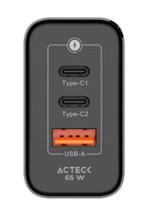 Acteck AC-935579 cargador de dispositivo móvil Universal Negro Corriente alterna Interior