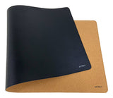 Acteck TP676LC protector de escritorio Imitación piel Negro, Café, 800 mm, 350 mm