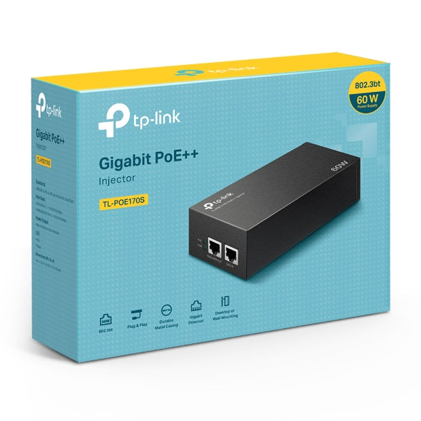 TP-Link Omada TL-POE170S adaptadores e inyectores de poe Gigabit Ethernet 10,100,1000 Mbit/s 10/100/1000 Si