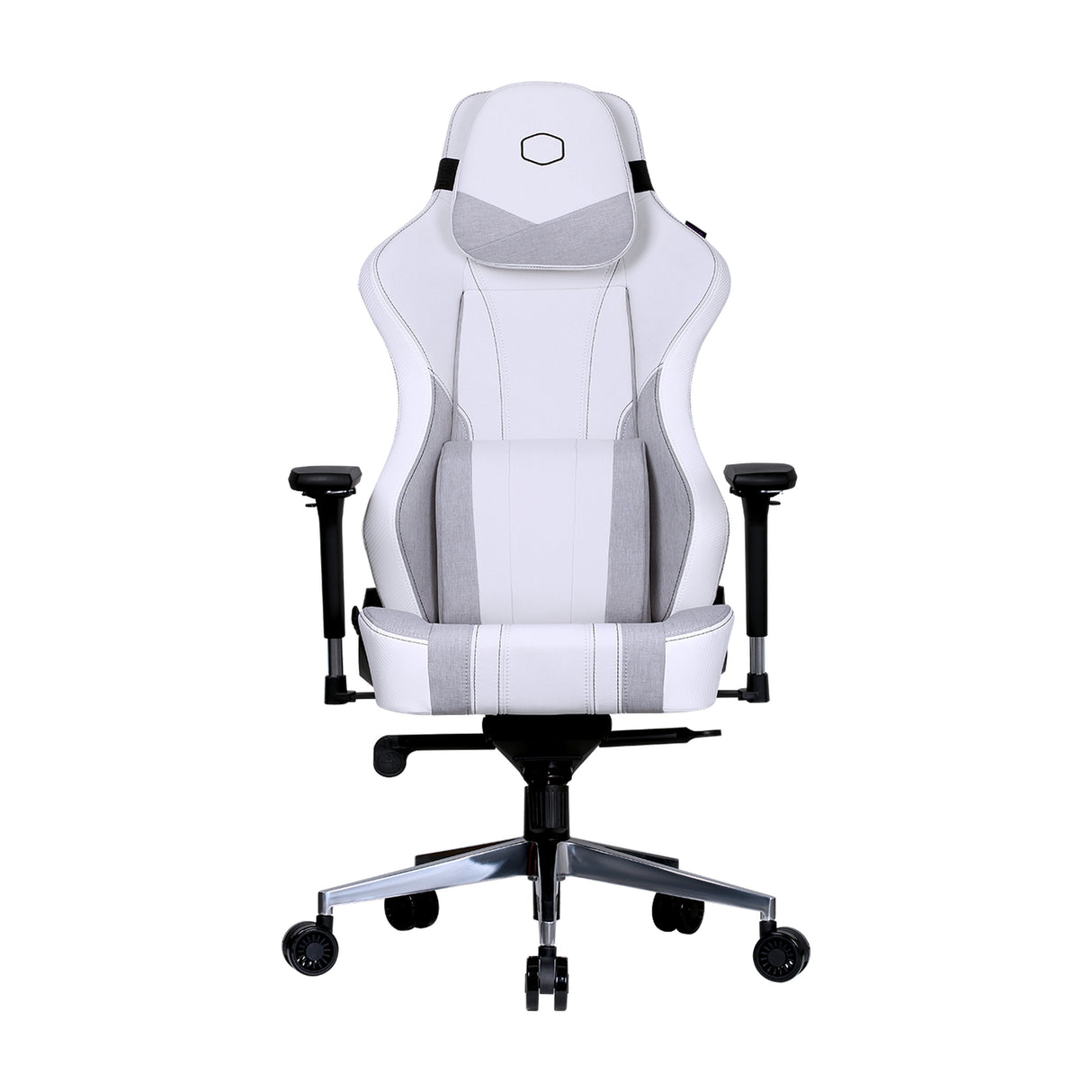 Cooler Master Gaming Caliber X2C Silla universal para juegos asiento acolchado Gris, Blanco, 150 kg, respaldo acolchado,