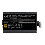 Cooler Master MWE Bronze 750 V3 unidad de fuente de alimentación 750 W 24-pines ATX ATX Negro, 100 - 240 V, Activo, 120 