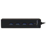 StarTech.com Adaptador Concentrador Hub Ladrón USB 3.0 (5Gbps) Super Speed Portátil de 4 Puertos Salidas - Negro hubs de interfaz USB 3.2 Gen 1 (3.1 Gen 1) Type-A USB 3.2 Gen 1 (3.1 Gen 1) Type-A 4 4