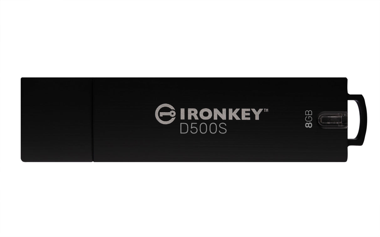 Kingston Technology IronKey D500S unidad flash USB 8 GB USB tipo A 3.2 Gen 1 (3.1 Gen 1) Negro, 260 MB/s, Tapa